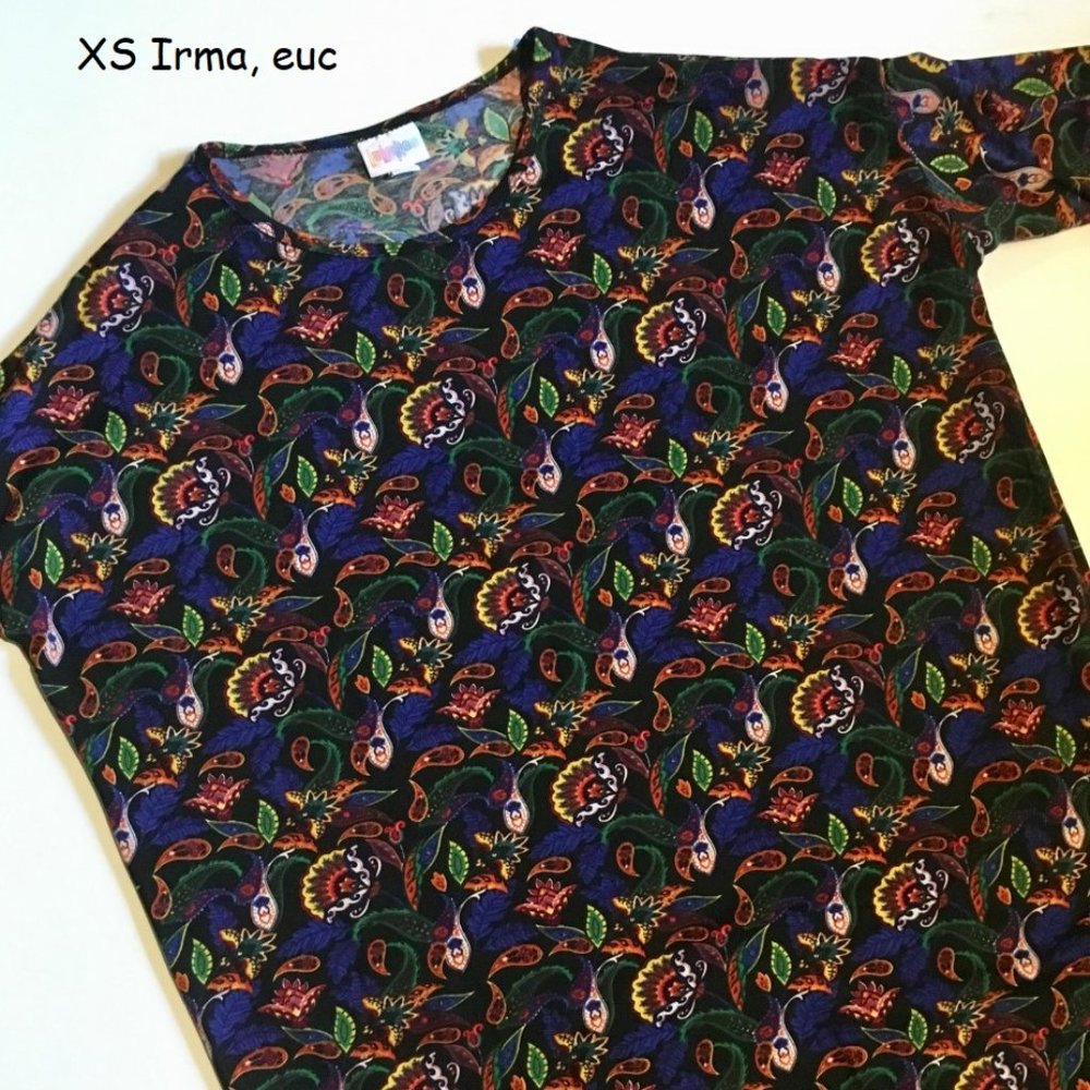 XS Lularoe Irma oversized tunic, floral